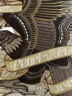 Pearl Jam 2014 Gdynia, Poland Concert Poster David Hale Vedder Rare
