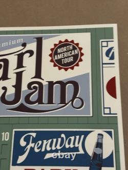 Pearl Jam 2016 Fenway Park'The Catch' Poster Thomas Artist Signed No Edition