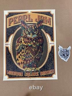 Pearl Jam 2016 MSG New York 5/1/16 Poster by BIOWORKZ AP #13 of 100 NM