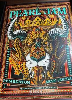 Pearl Jam 2016 Pemberton BC Festival Poster A/P Bioworkz S/N 51/100