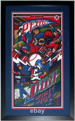 Pearl Jam 2016 Wrigley Field Chicago Poster Brad Klausen Professionally Framed