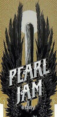 Pearl Jam 2016 Wrigley Field Chicago Poster Ken Taylor Custom Framed 42x18