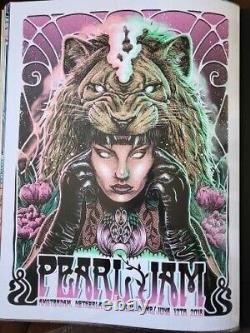 Pearl Jam 2018 Amsterdam Two-Sided Concert Poster by Paul Jackson withCOA Hologram