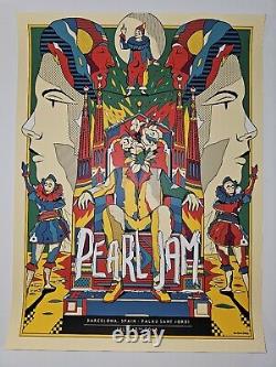 Pearl Jam 2018 Barcelona Official Screen Print Poster 7/10/2018 Van Orton Design