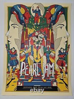 Pearl Jam 2018 Barcelona Official Screen Print Poster 7/10/2018 Van Orton Design