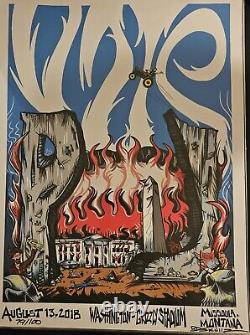 Pearl Jam 2018 Bobby Brown Draws Skullz Missoula Poster AP S/N Vote #/100