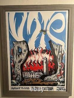 Pearl Jam 2018 Bobby Brown Draws Skullz Missoula poster Jeff Ament Vote MINT