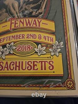 Pearl Jam 2018 Green Variant Ian Williams Fenway Boston Poster AP S/N - #/100