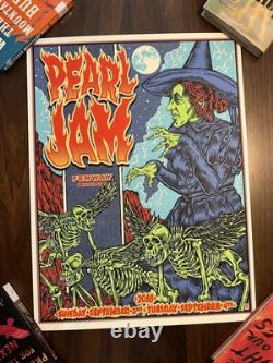 Pearl Jam 2018 Tour Fenway Park Boston MA Poster Ben Brown Wizard Of Oz