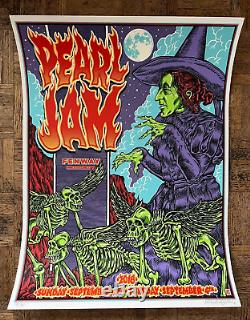 Pearl Jam 2018 Tour Fenway Park Boston Ma Concert Poster Signed By Artist S/n