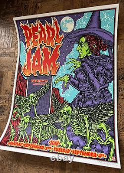 Pearl Jam 2018 Tour Fenway Park Boston Ma Concert Poster Signed By Artist S/n