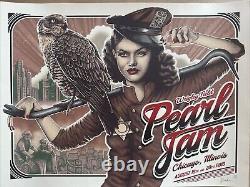 Pearl Jam 2018 Tour Signed Poster / Limited Paul Jackson Chicago Wrigley Field