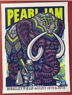 Pearl Jam 2018 Wrigley Field Concert Poster Set 4 Posters All Mint