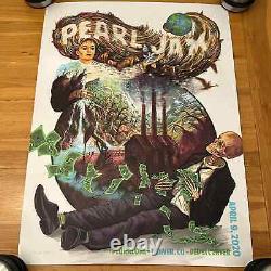 Pearl Jam 2020 Pepsi Center Denver Colorado Original AP Concert Poster Signed