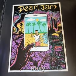 Pearl Jam 2020 San Diego Poster Screen Print Ward Sutton Ames Bros Signed #/100