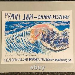 Pearl Jam 2021 9/26 Ohana Dana Point CA Raymond Pettibon Poster Eddie Vedder