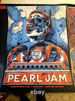 Pearl Jam 2021 Tour Poster Asbury Park Nj Ken Taylor Eddie Vedder Sea Hear Now
