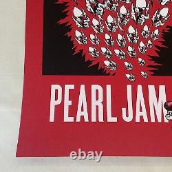 Pearl Jam 2022 7/5 Copenhagen Ames Bros AP Red Metallic Variant Signed 85 Poster