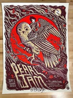 Pearl Jam 2022 Dave Quiggle poster Quebec, Canada