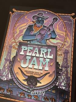 Pearl Jam 2022 Oklahoma City gig poster Munk One SIGNED #d AP mint 89/100 vedder