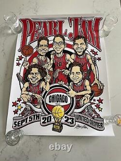 Pearl Jam 2023 Ames Brothers Chicago United Center Poster 9/5/2023 Night 1