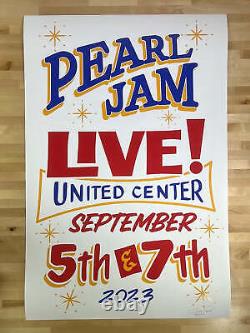 Pearl Jam 2023 Ches Perry poster Chicago, IL