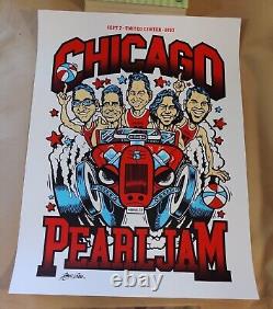 Pearl Jam 2023 N2 Chicago Ames Bros Bulls Basketball Poster Print Vedder
