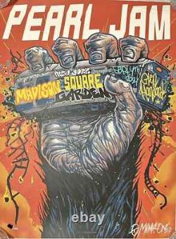 Pearl Jam 2024 Poster New York Munk One Ap Variant Xx/100 Nyc Msg