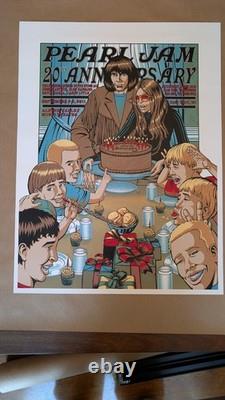 Pearl Jam Alpine Valley 2011 PJ20 Justin Hampton poster Excellent