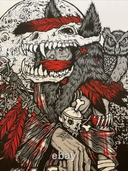 Pearl Jam Ames Bros 130/130 Rise of the Blood Moon Poster Tulsa OK 10/18/2014