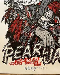 Pearl Jam Ames Bros 130/130 Rise of the Blood Moon Poster Tulsa OK 10/18/2014