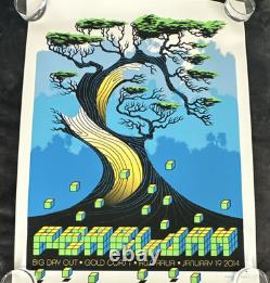 Pearl Jam Ames Bros Poster Big Day Out Gold Coast Jan 19 2014