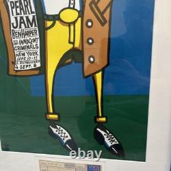 Pearl Jam Ames Concert Poster 1998 NY Madison Square Garden glass framed