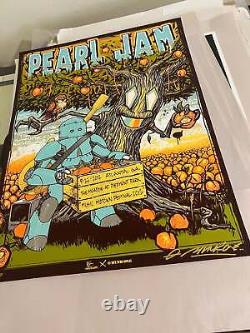 Pearl Jam Atlanta Midtown 2012 Poster Munk One SIGNED SN 18x24