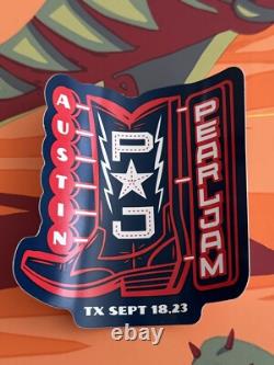 Pearl Jam. Austin September 18,2023 The Moody Center. Poster, Sticker And Button