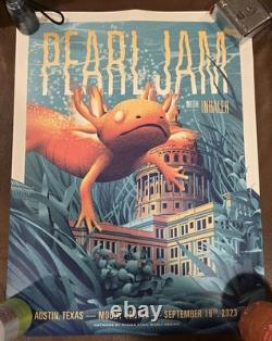 Pearl Jam Austin, TX Moody Center Concert Poster Shawn Ryan 9/19/2023 2nd Show