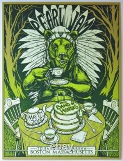 Pearl Jam Band of Horses Boston 2010 MUNK ONE Silkscreen Concert Poster