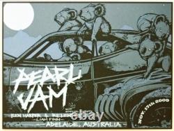 Pearl Jam Ben Harper MUNK ONE Adelaide Australia 2009 Silkscreen Concert Poster
