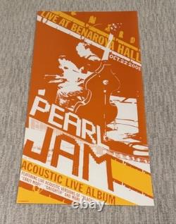 Pearl Jam Benaroya Hall Promo Poster 2003 Acoustic Live Album 12x24