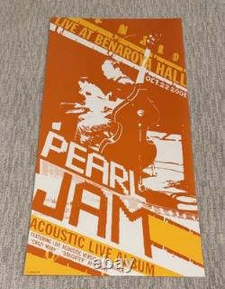 Pearl Jam Benaroya Hall Promo Poster 2003 Acoustic Live Album 12x24