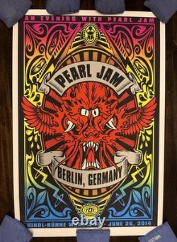 Pearl Jam Berlin, Germany Poster June 26, 2014 Germany (Ultra-RARE) Beautiful