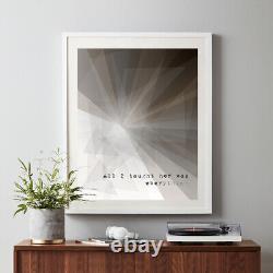 Pearl Jam Black modern song lyric wall art print music poster home decor