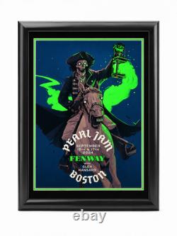 Pearl Jam Boston Fenway Framed Poster 09-15-2024 Paul Revere