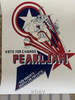 Pearl Jam Brad Klausen Poster Vote For Change Tour 2004 With Death Cab For Cutie