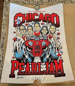 Pearl Jam CHICAGO Night 2 Poster AP SIGNED & Numbered /155 Ames 5th