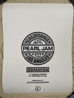 Pearl Jam CONCERT POSTER Dark Matter Tour LOS ANGELES 5/22/24 SCHOMMER Night 2