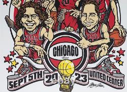 Pearl Jam Chicago 9/5 2023 Concert Poster Ames Bros Professionally Framed Bulls