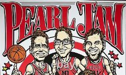 Pearl Jam Chicago 9/5 2023 Concert Poster Ames Bros Professionally Framed Bulls