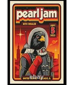 Pearl Jam Chicago Blackhawks Poster Sept 5 2023 Night 1 Mark Jamotillo Signed
