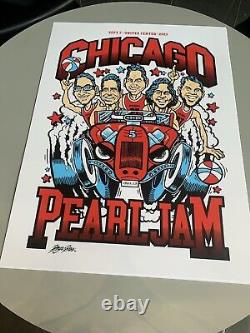 Pearl Jam Chicago Bulls Poster September 7 2023 Ames Bros Night 2 In Hand